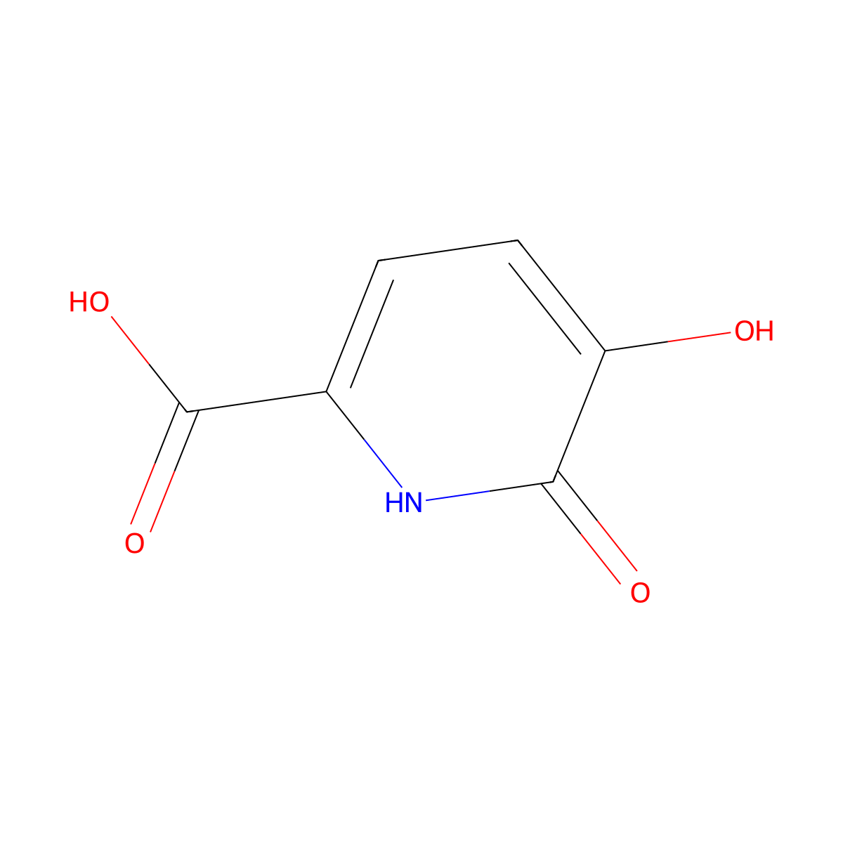 5-Hydroxy-6-oxo-1,6-dihydropyridine-2-carboxylic acid molecular structure, CAS 63430-18-2