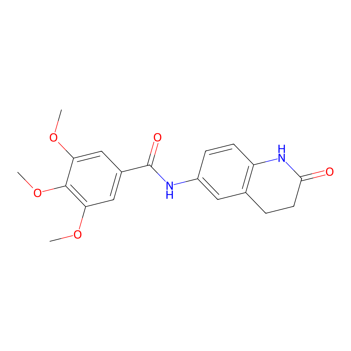 3,4,5-trimethoxy-N-(2-oxo-1,2,3,4-tetrahydroquinolin-6-yl)benzamide molecular structure, CAS 63430-44-4