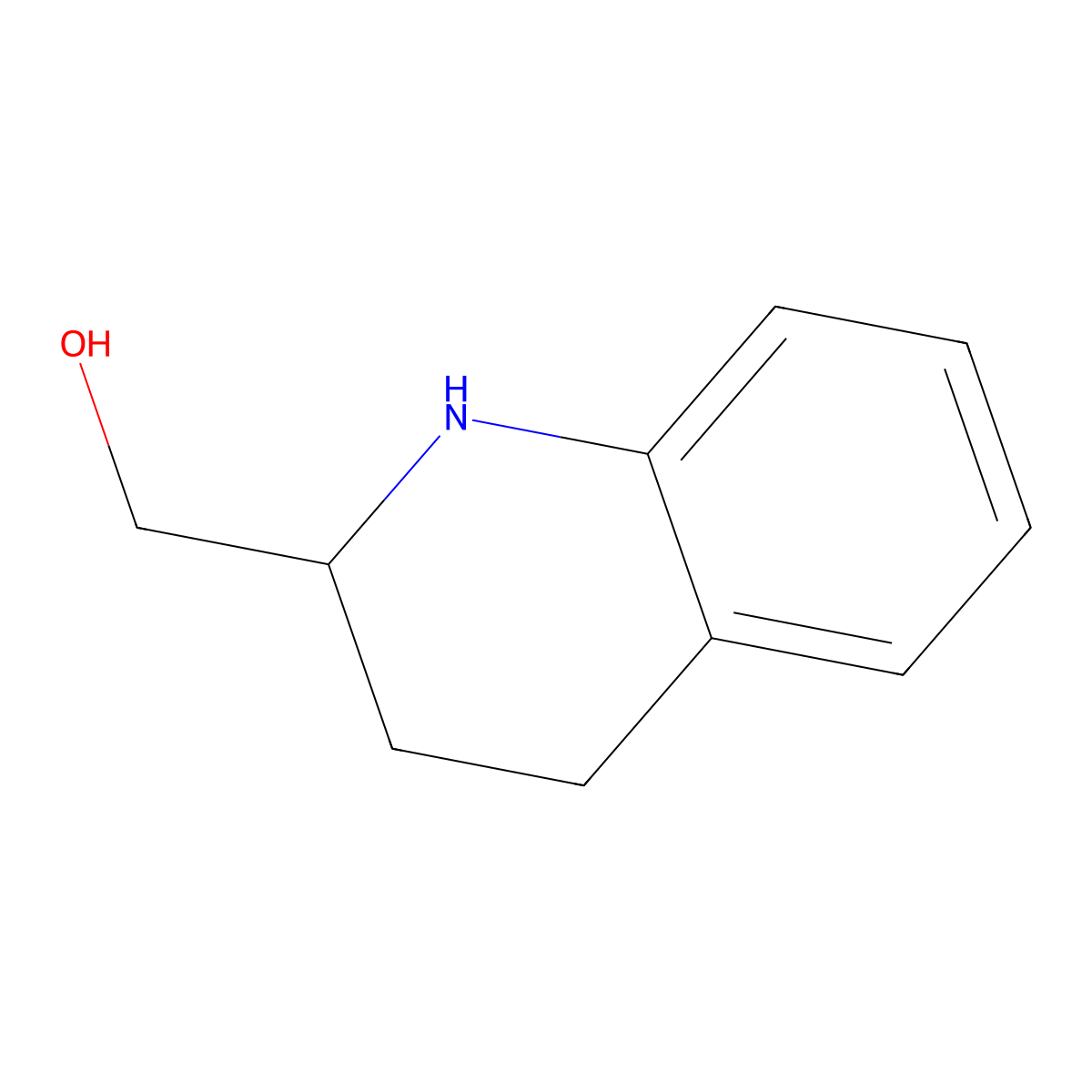 (2S)-1,2,3,4-Tetrahydro-2-quinolinemethanol molecular structure, CAS 63430-96-6