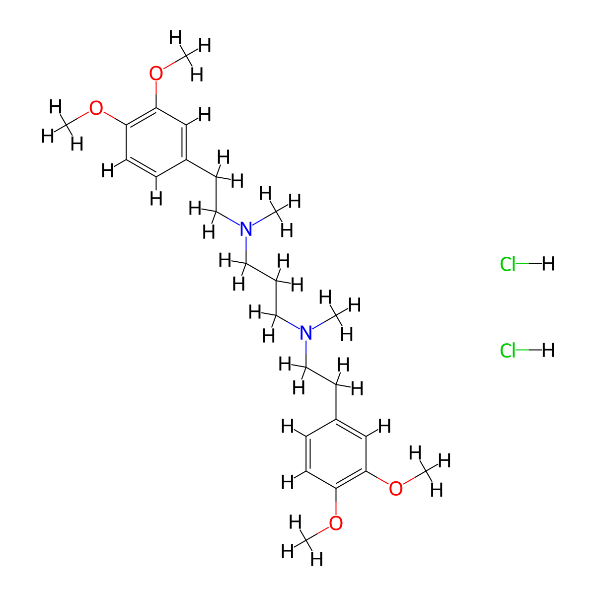 N1,N3-Bis[2-(3,4-dimethoxyphenyl)ethyl]-N1,N3-dimethyl-1,3-propanediamine Dihydrochloride molecular structure, CAS 63434-11-7