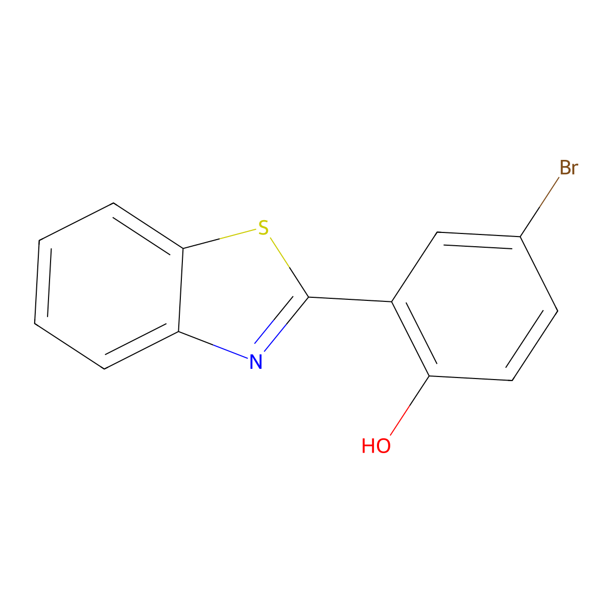 2-(Benzo[d]thiazol-2-yl)-4-bromophenol molecular structure, CAS 6344-17-8
