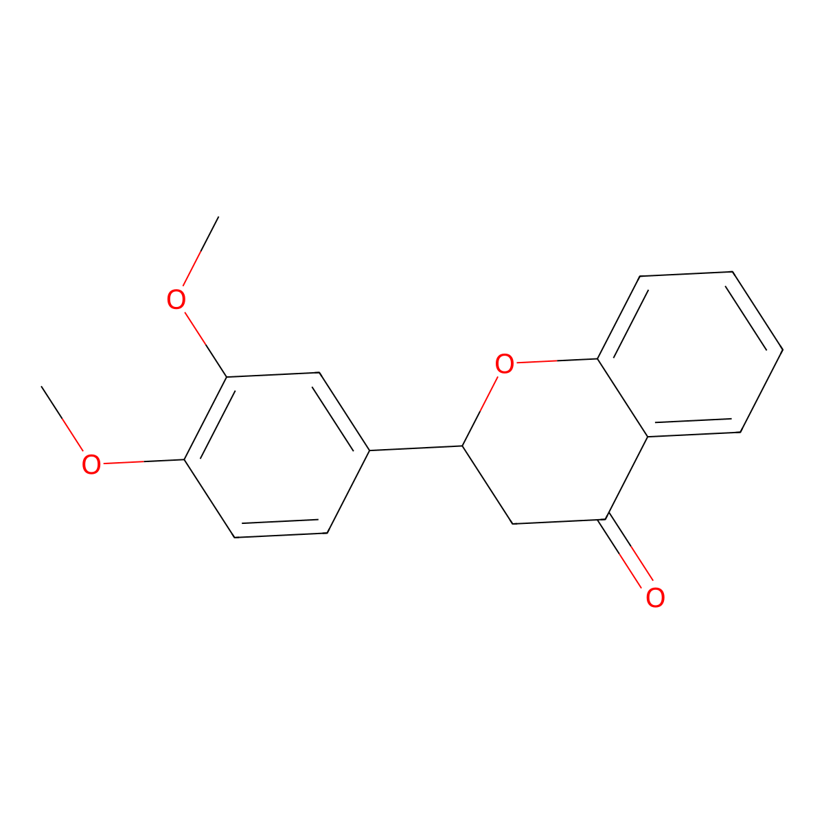 2-(3,4-Dimethoxyphenyl)-2,3-dihydro-4H-chromen-4-one molecular structure, CAS 6344-21-4