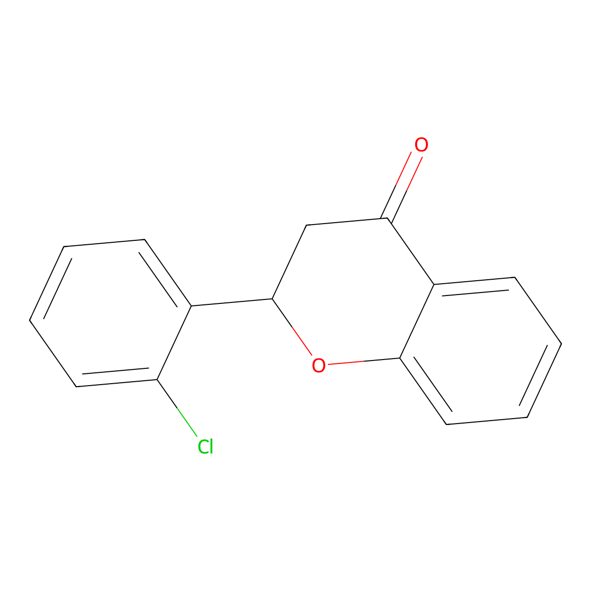 2-(2-Chlorophenyl)-2,3-dihydro-4h-chromen-4-one molecular structure, CAS 6344-24-7