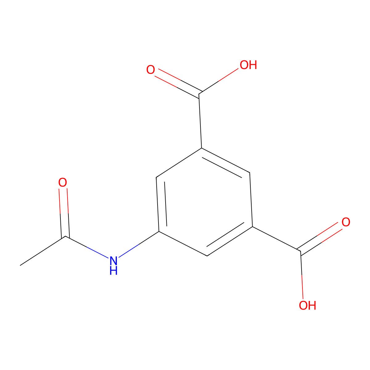 5-Acetamidobenzene-1,3-dicarboxylic acid molecular structure, CAS 6344-50-9