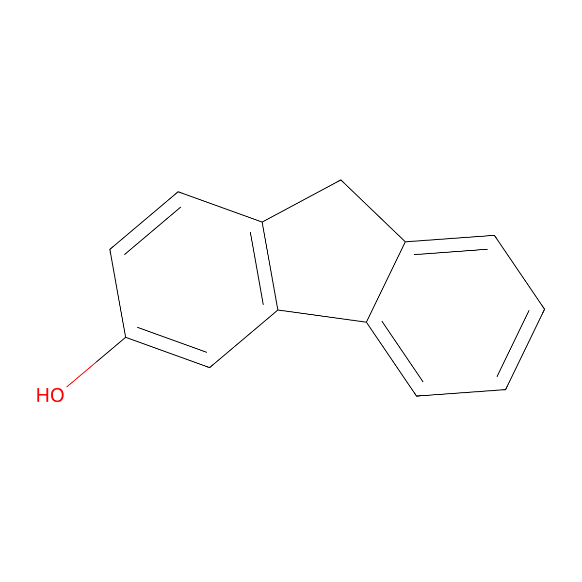3-Hydroxyfluorene molecular structure, CAS 6344-67-8
