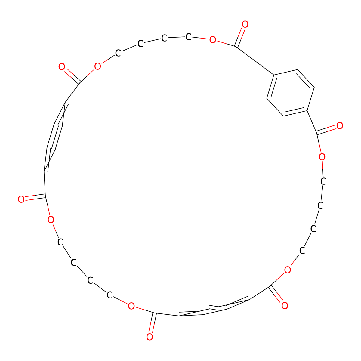 3,8,15,20,27,32-Hexaoxatetracyclo[32.2.2.2^{10,13}.2^{22,25}]dotetraconta-1(36),10,12,22,24,34,37,39,41-nonaene-2,9,14,21,26,33-hexone molecular structure, CAS 63440-94-8