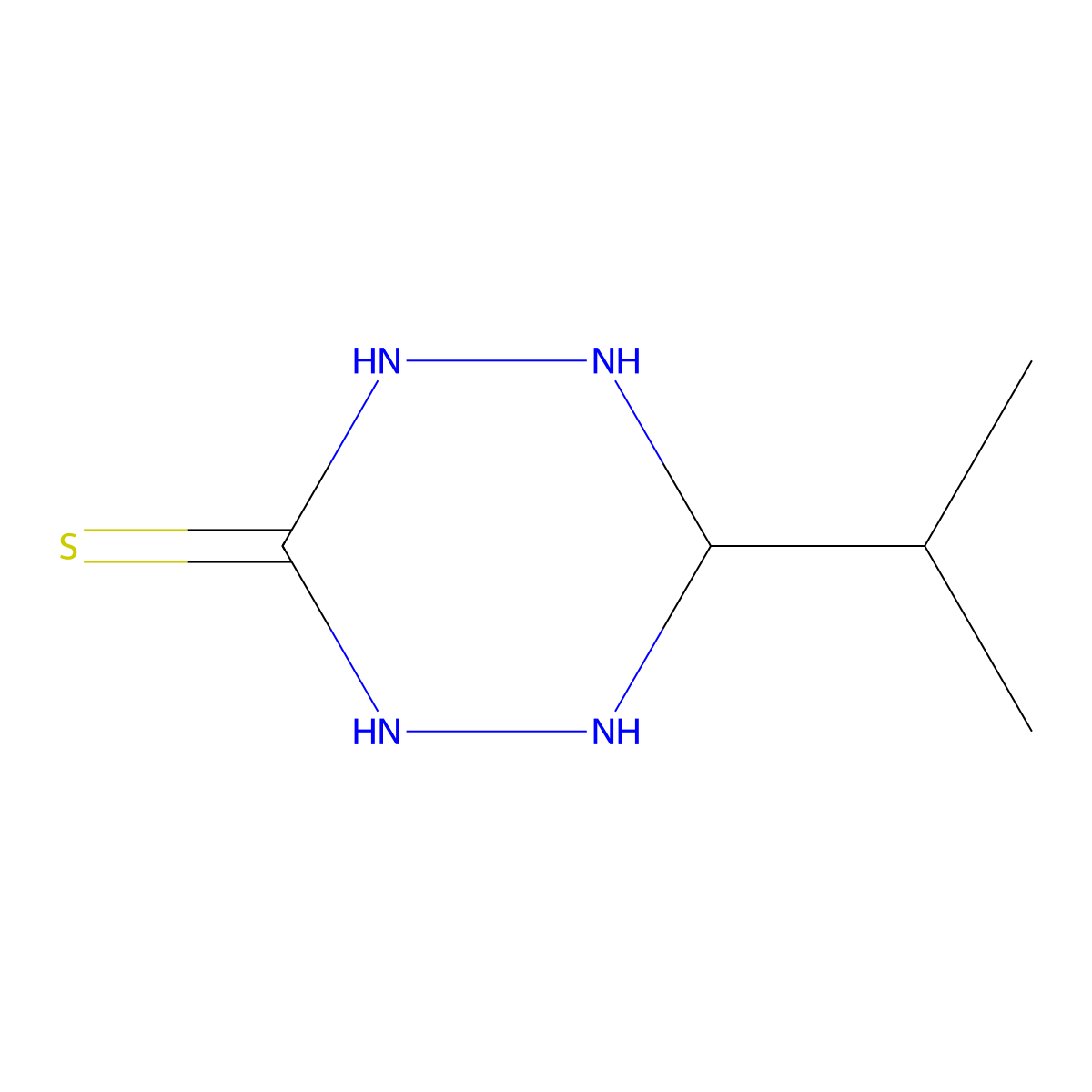 6-(Propan-2-yl)-1,2,4,5-tetrazinane-3-thione molecular structure, CAS 63442-66-0