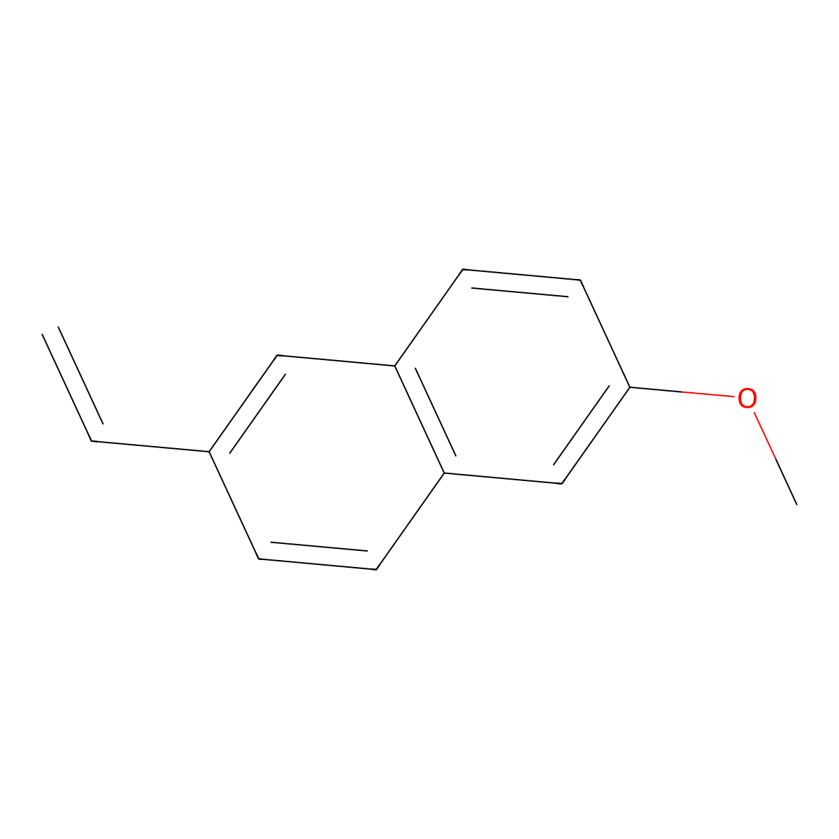 2-Vinyl-6-methoxynaphthalene molecular structure, CAS 63444-51-9