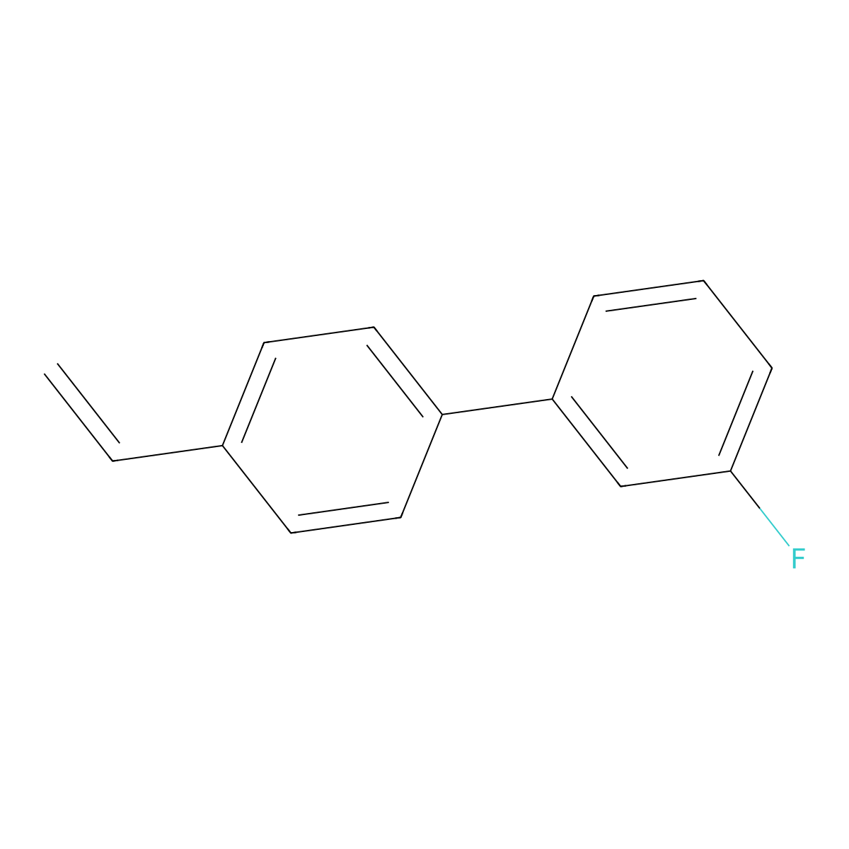 1-Ethenyl-4-(3-fluorophenyl)benzene molecular structure, CAS 63444-52-0