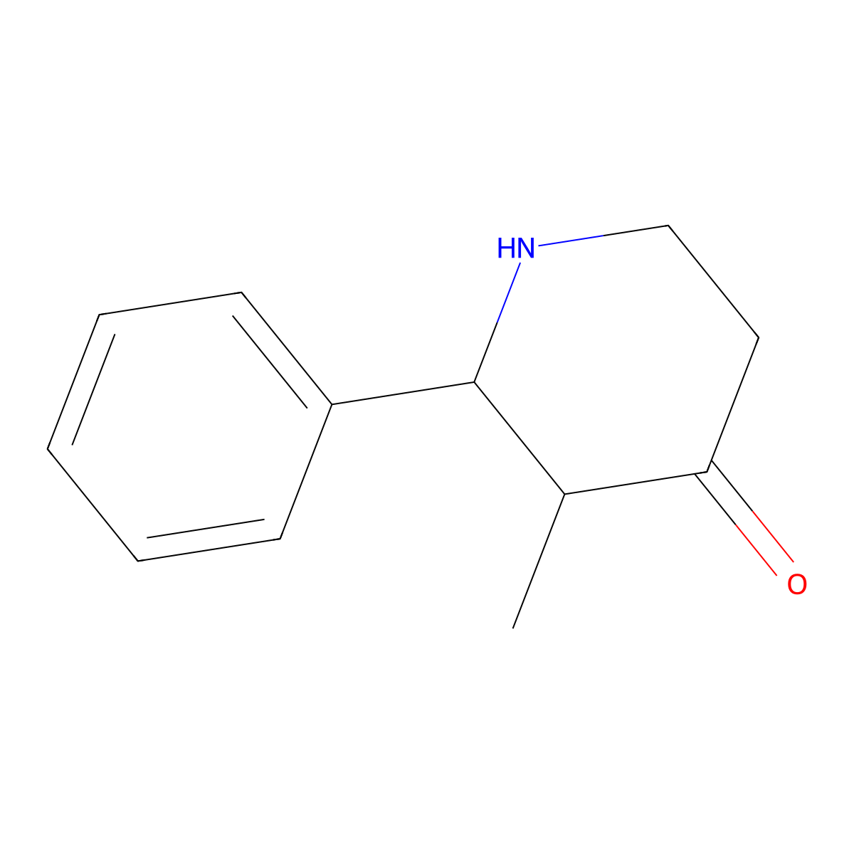 3-Methyl-2-phenylpiperidin-4-one molecular structure, CAS 63445-74-9