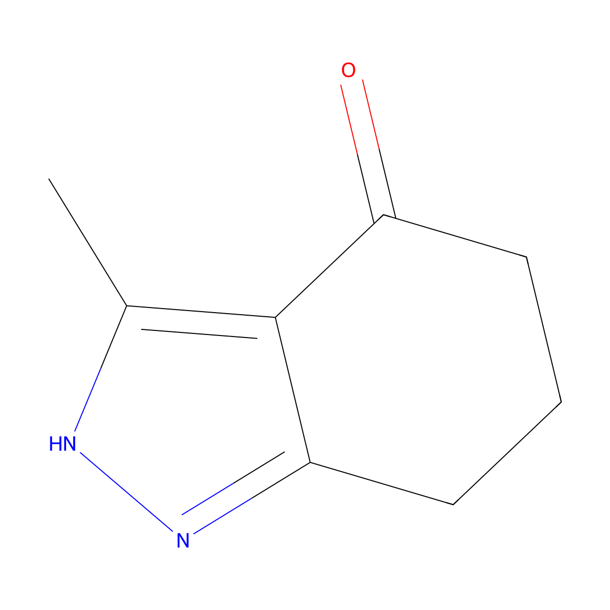3-methyl-4,5,6,7-tetrahydro-1H-indazol-4-one molecular structure, CAS 63446-38-8