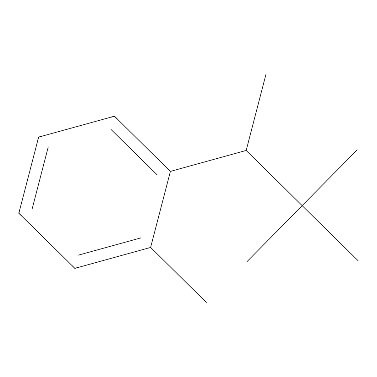 1-(3,3-Dimethylbutan-2-yl)-2-methylbenzene molecular structure, CAS 63446-93-5