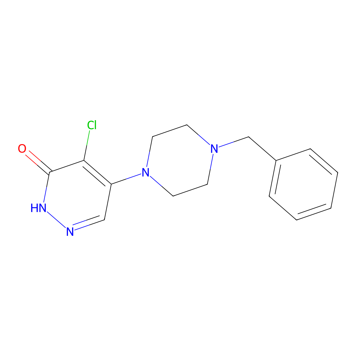 5-(4-benzyl-1-piperazinyl)-4-chloro-3(2H)-pyridazinone molecular structure, CAS 634469-05-9