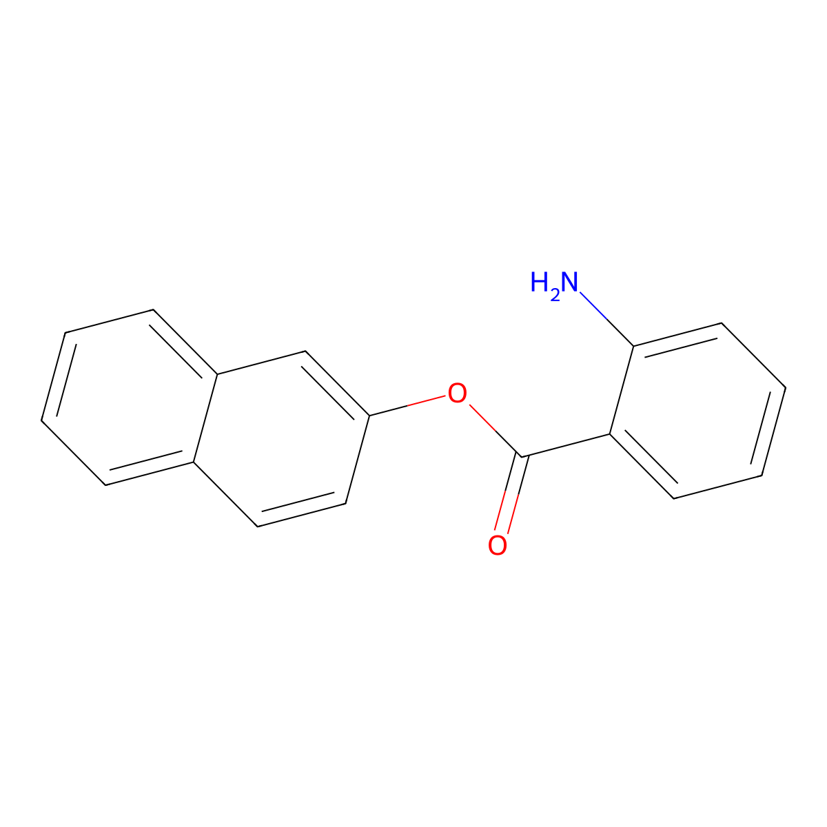 beta-NAPHTHYL ANTHRANILATE molecular structure, CAS 63449-68-3