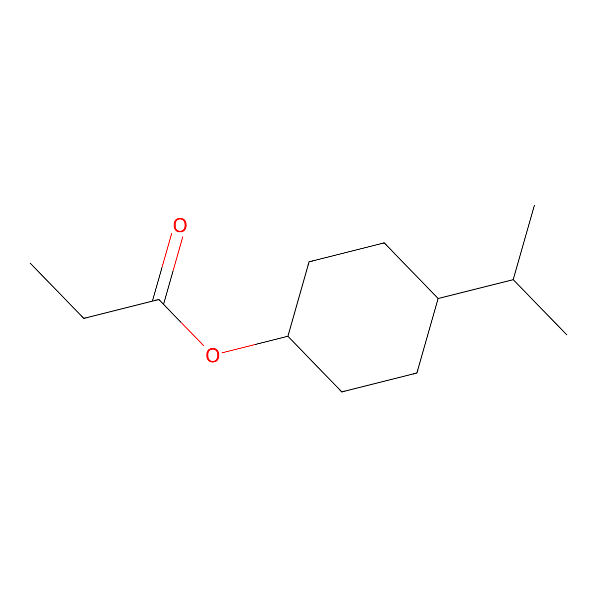 Isopropyl cyclohexylpropionate molecular structure, CAS 63449-95-6