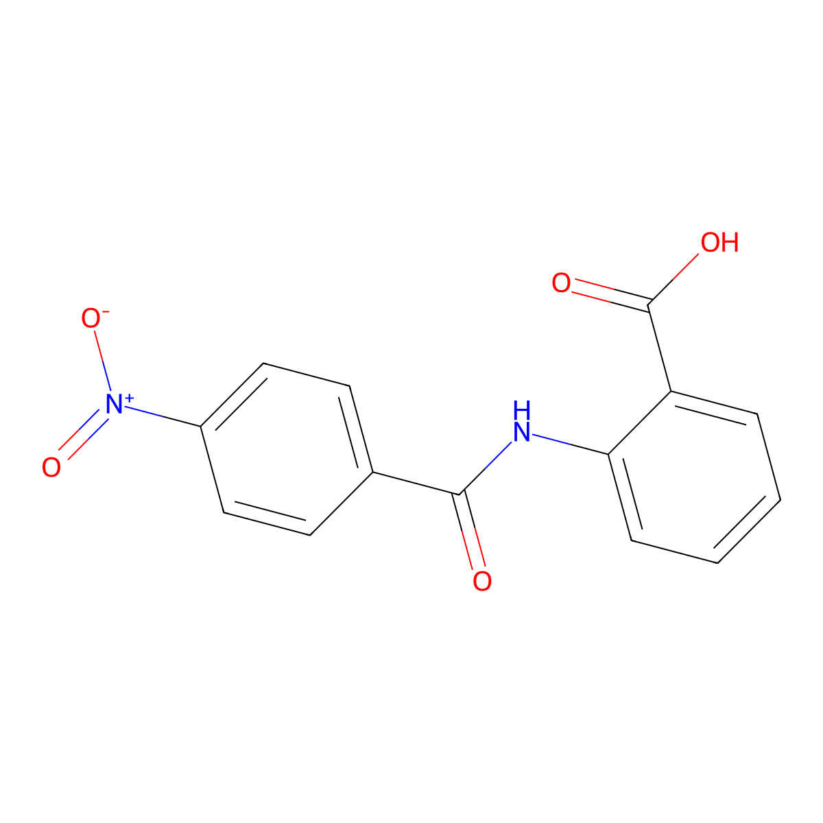 2-[(4-Nitrobenzoyl)amino]benzoic acid molecular structure, CAS 6345-04-6