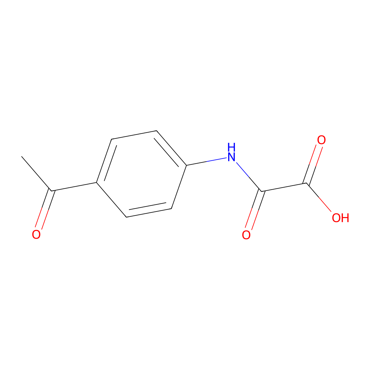 [(4-Acetylphenyl)amino](oxo)acetic acid molecular structure, CAS 6345-10-4