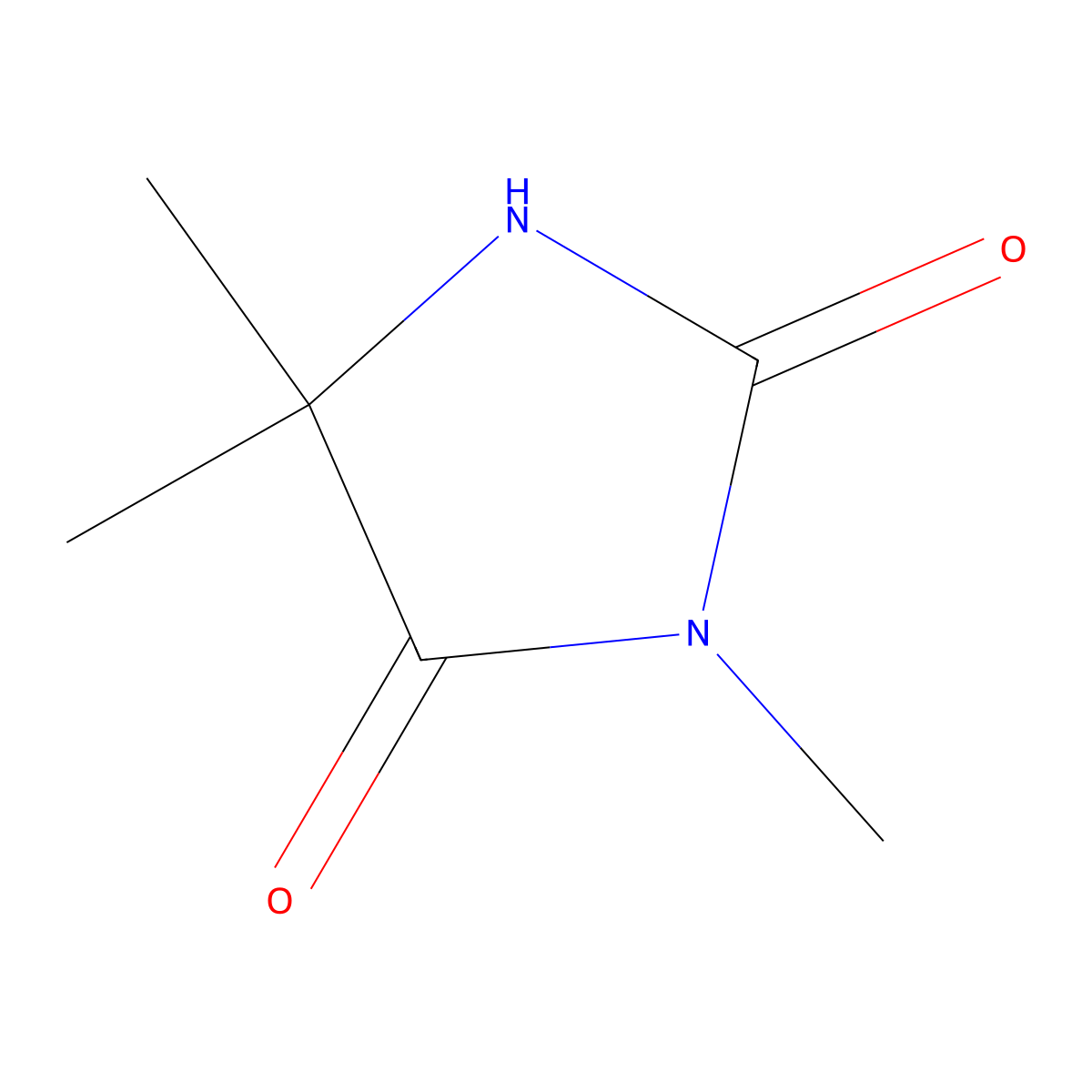 3,5,5-Trimethylimidazolidine-2,4-dione molecular structure, CAS 6345-19-3