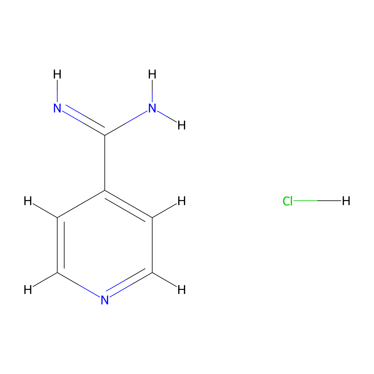 4-Carbamimidoylpyridin-1-ium chloride molecular structure, CAS 6345-27-3