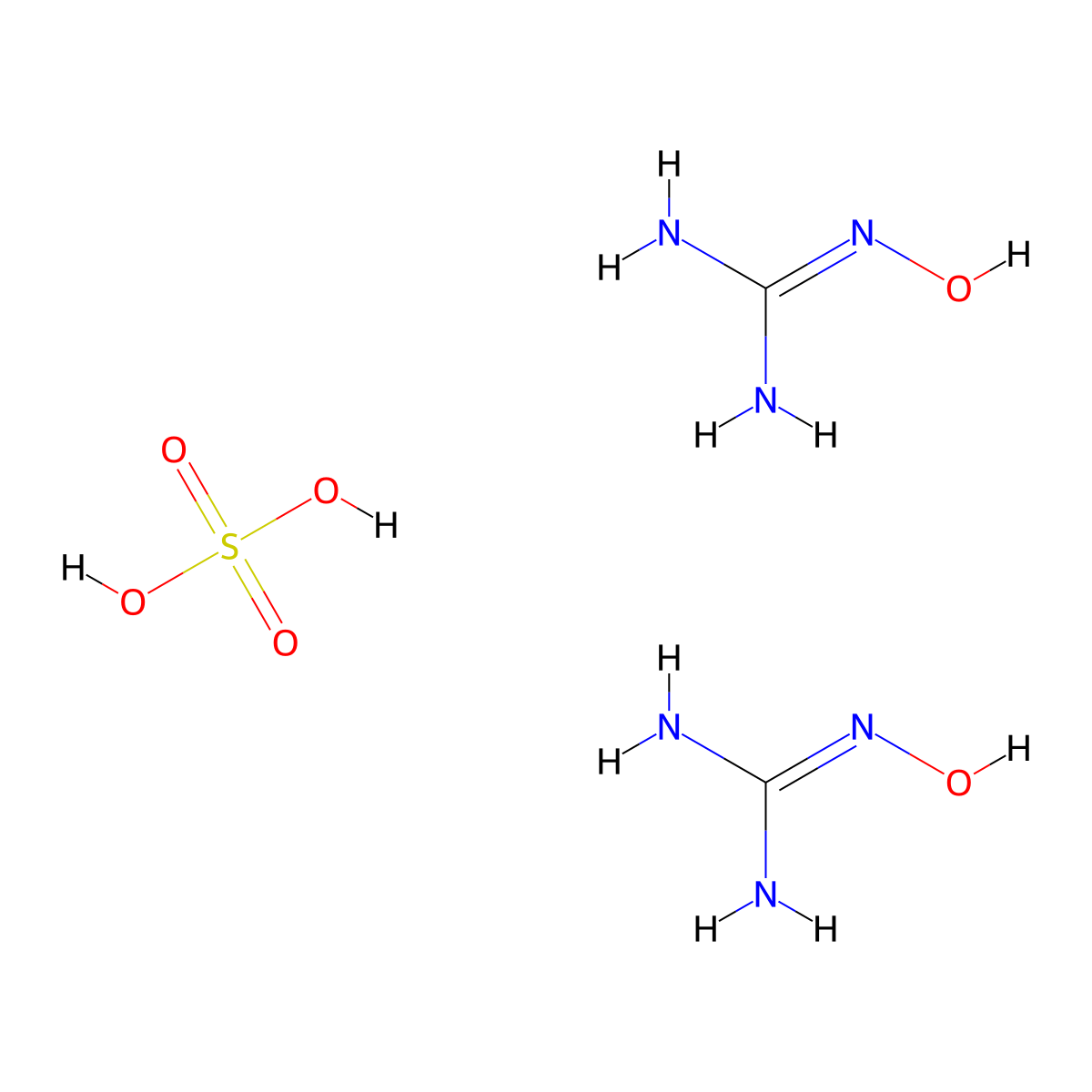 Guanidine, N-hydroxy-, sulfate (2:1) molecular structure, CAS 6345-29-5
