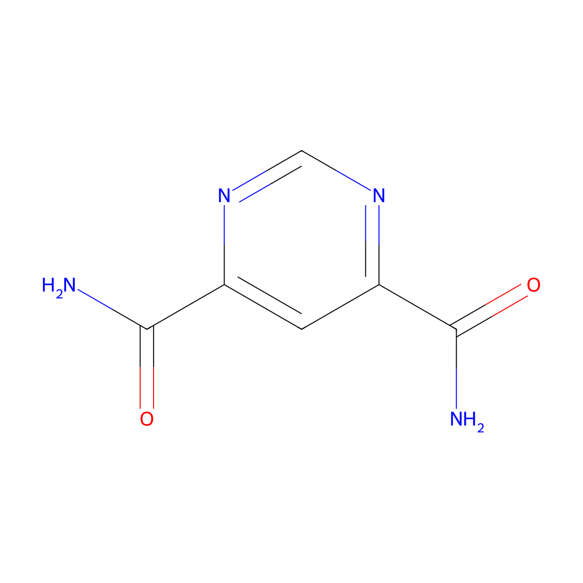 Pyrimidine-4,6-dicarboxamide molecular structure, CAS 6345-42-2