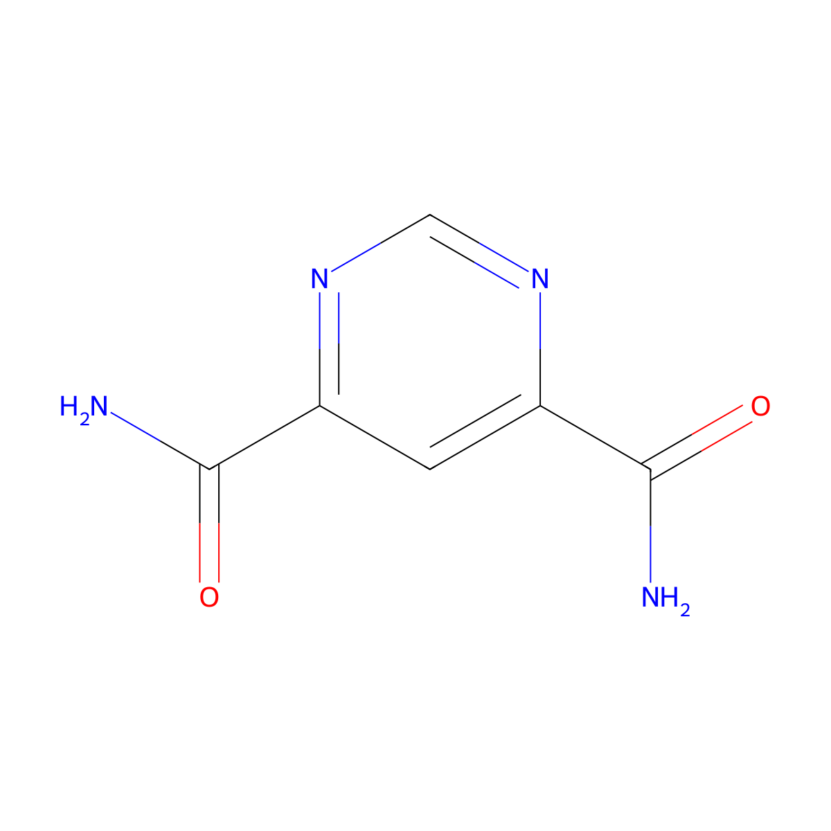 Pyrimidine-4,6-dicarboxamide molecular structure, CAS 6345-42-2