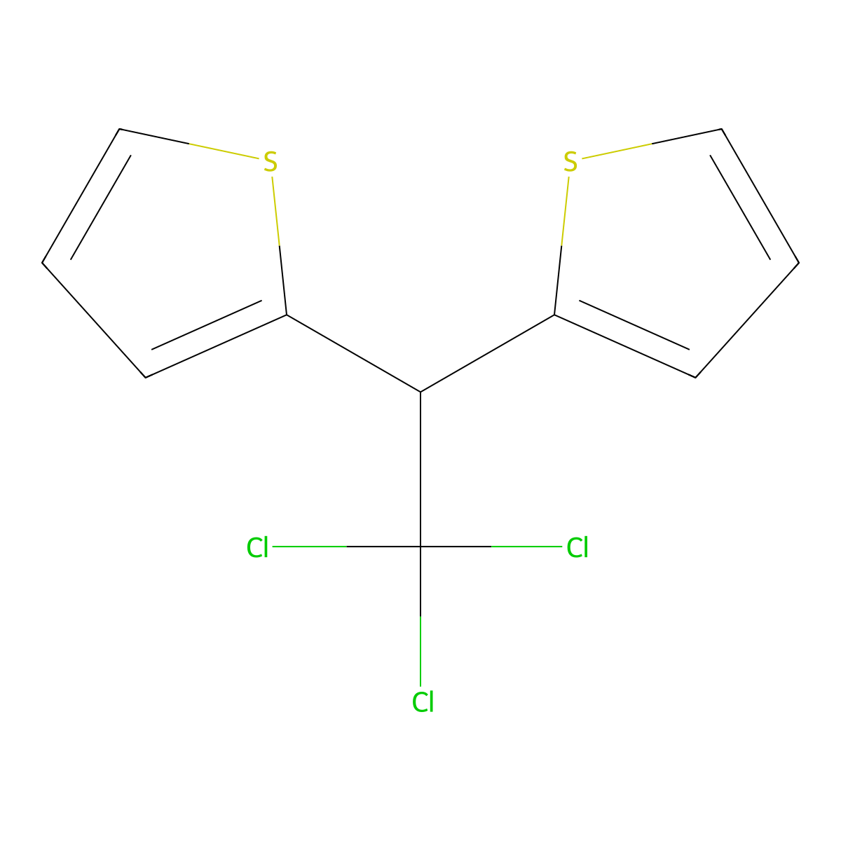 2,2'-(2,2,2-Trichloroethylidene)dithiophene molecular structure, CAS 6345-58-0