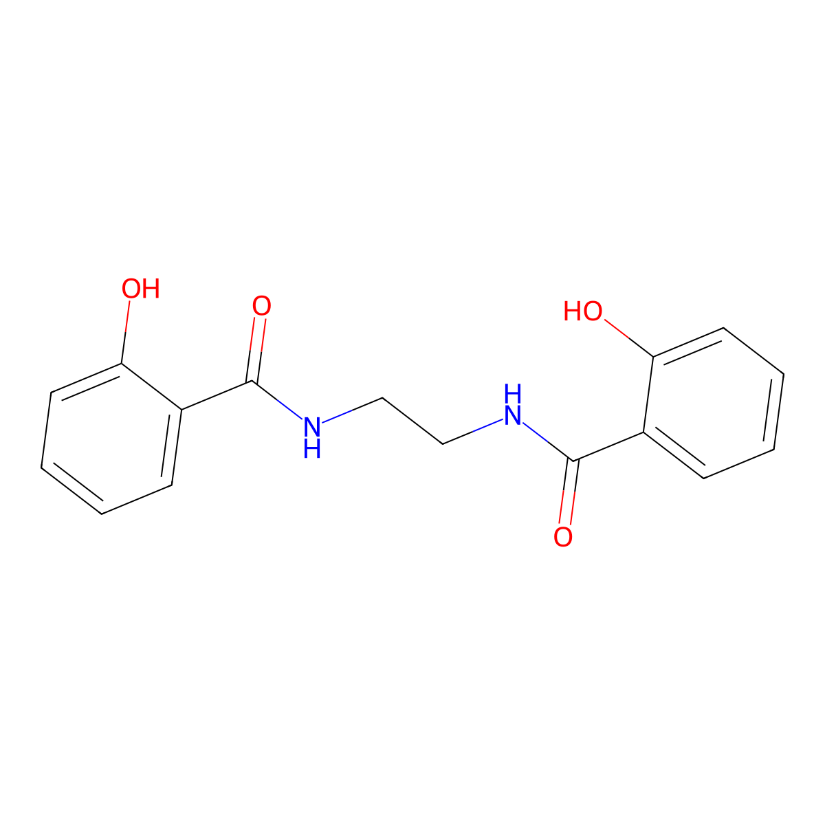 N,N'-1,2-Ethanediylbis(2-hydroxybenzamide) molecular structure, CAS 6345-72-8