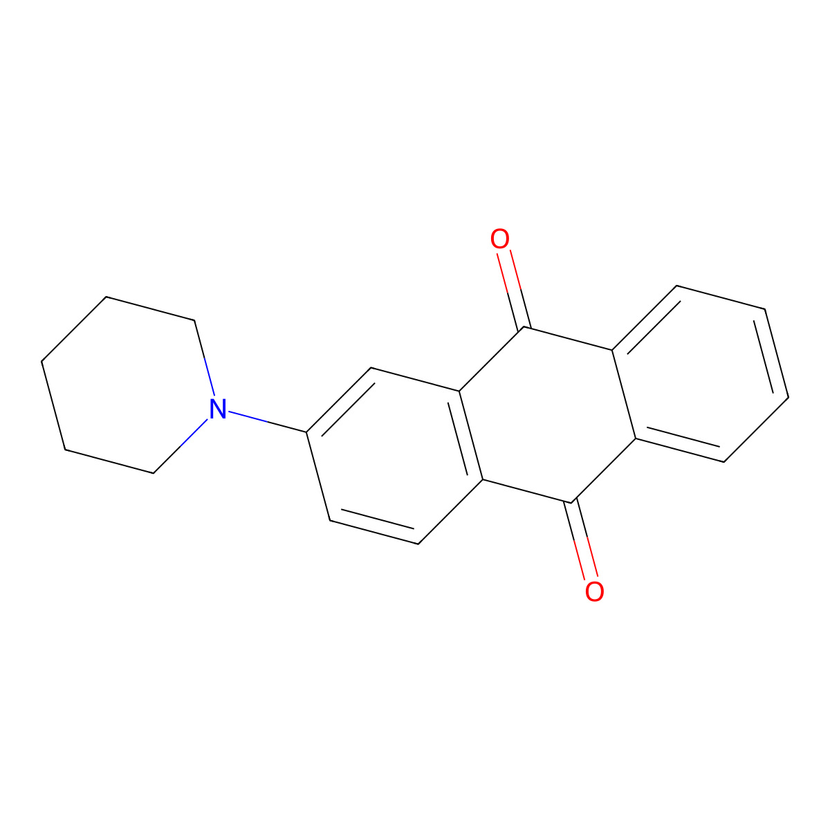 2-Piperidinoanthraquinone molecular structure, CAS 6345-74-0