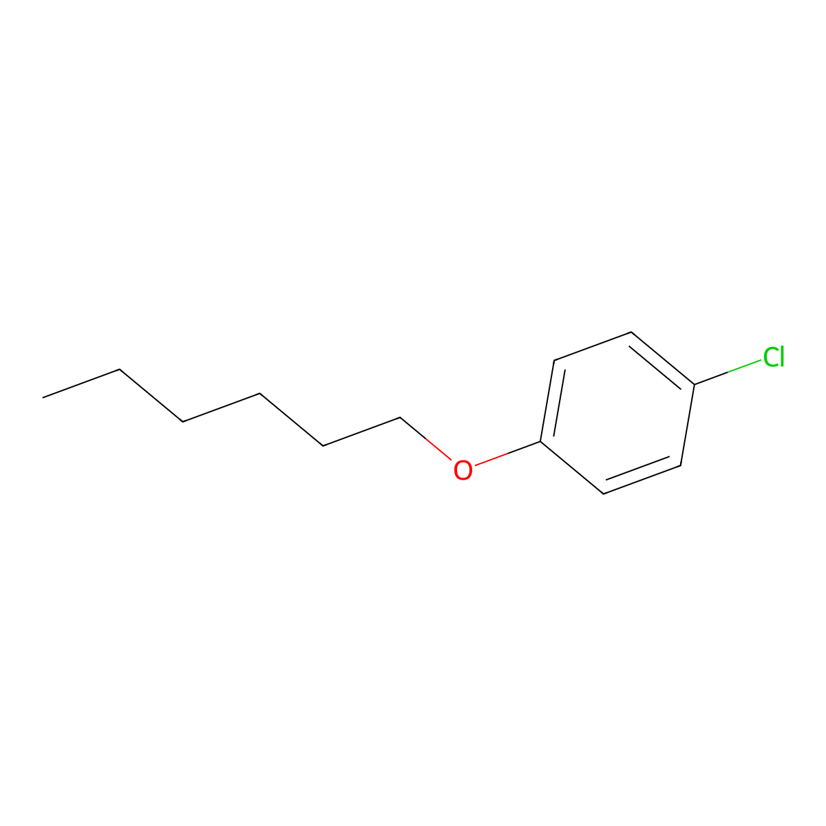 1-Chloro-4-(hexyloxy)benzene molecular structure, CAS 6345-84-2