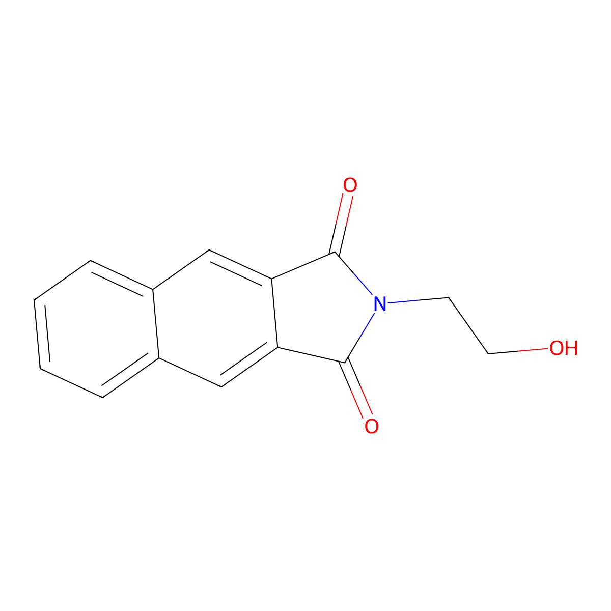 2-(2-Hydroxyethyl)-1h-benzo[f]isoindole-1,3(2h)-dione molecular structure, CAS 6345-88-6