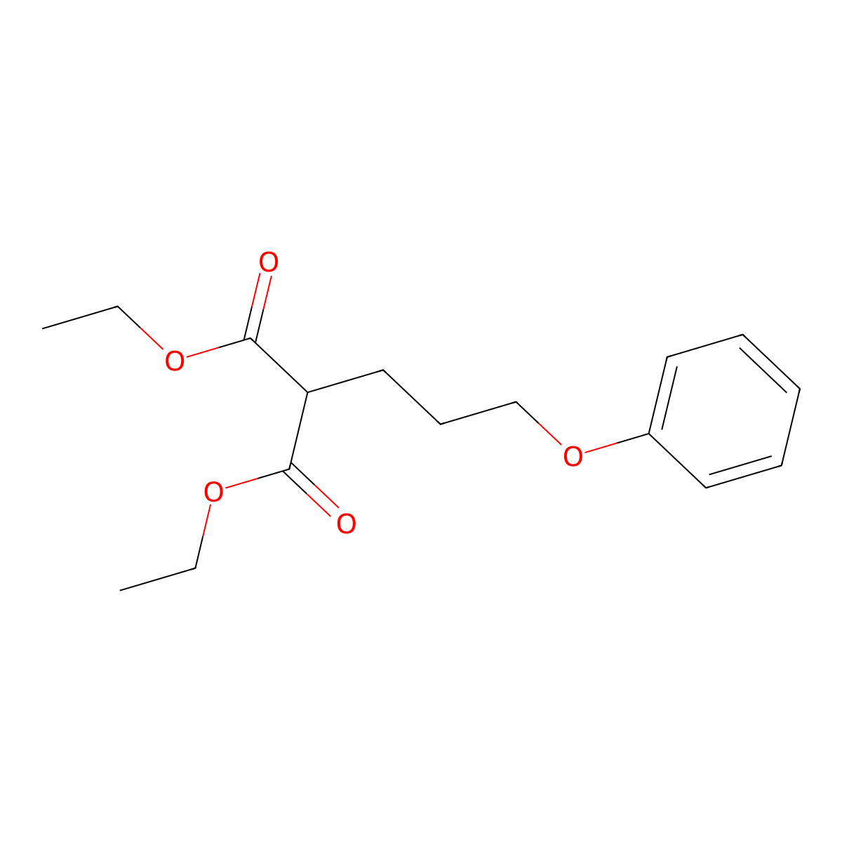 Diethyl (3-phenoxypropyl)malonate molecular structure, CAS 6345-89-7