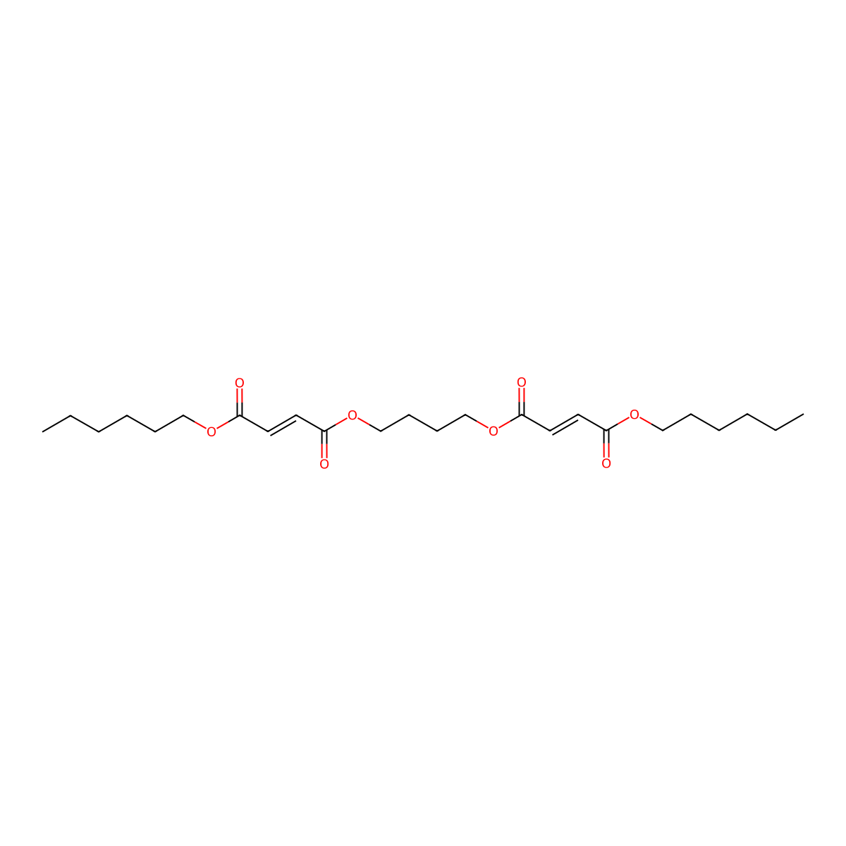 2-Butenedioic acid (2E)-, monohexyl ester, diester with butanediol molecular structure, CAS 63450-29-3