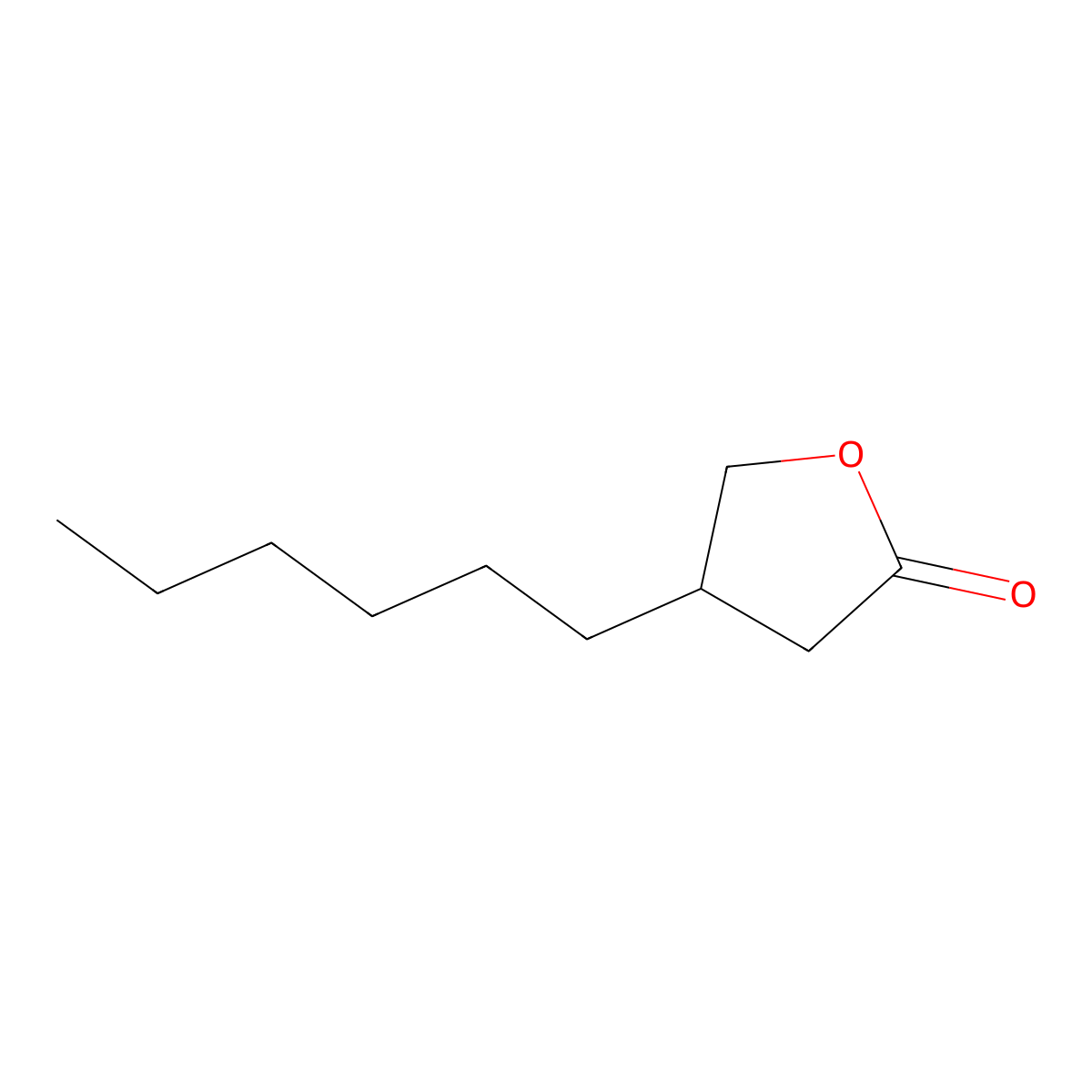 2(3H)-Furanone, 4-hexyldihydro- molecular structure, CAS 63450-32-8