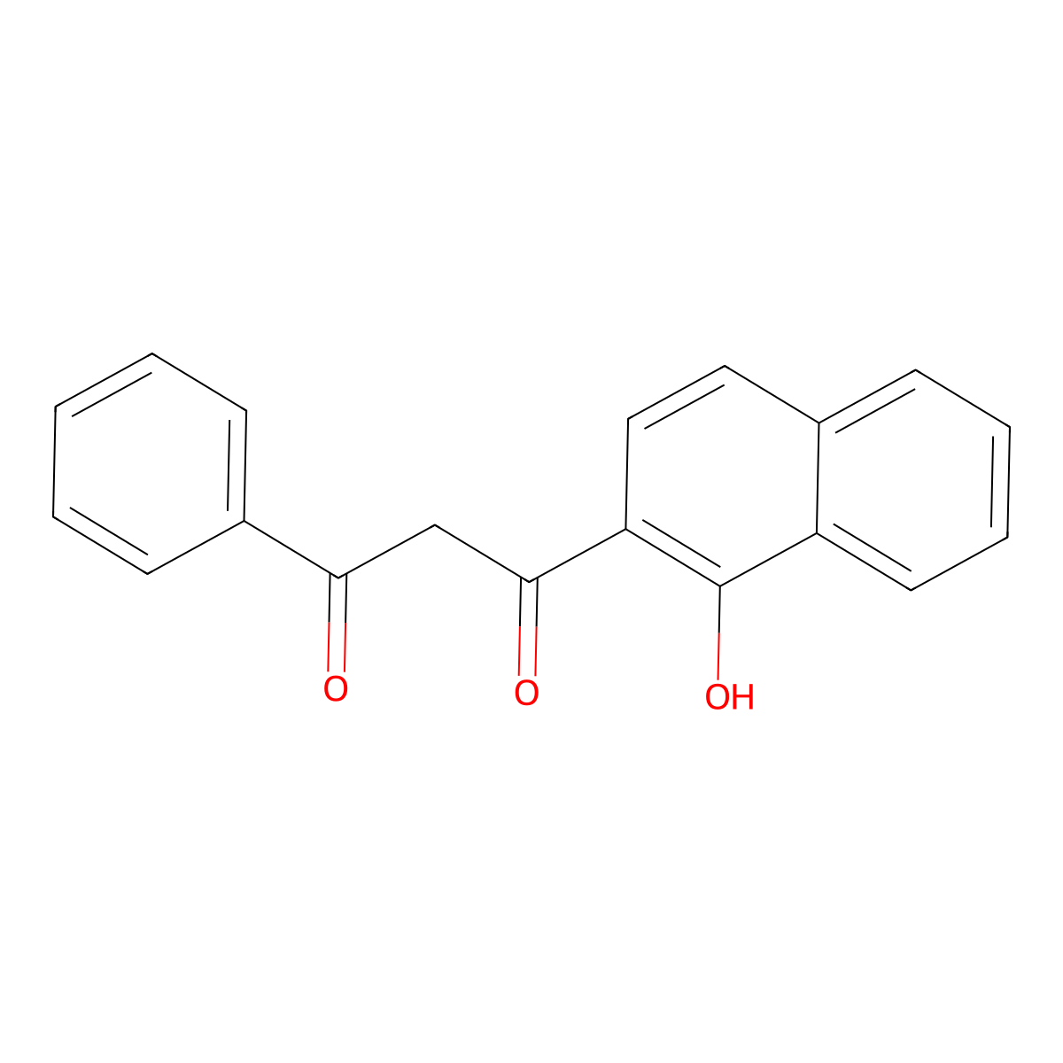 1,3-Propanedione, 1-(1-hydroxy-2-naphthalenyl)-3-phenyl- molecular structure, CAS 63450-45-3