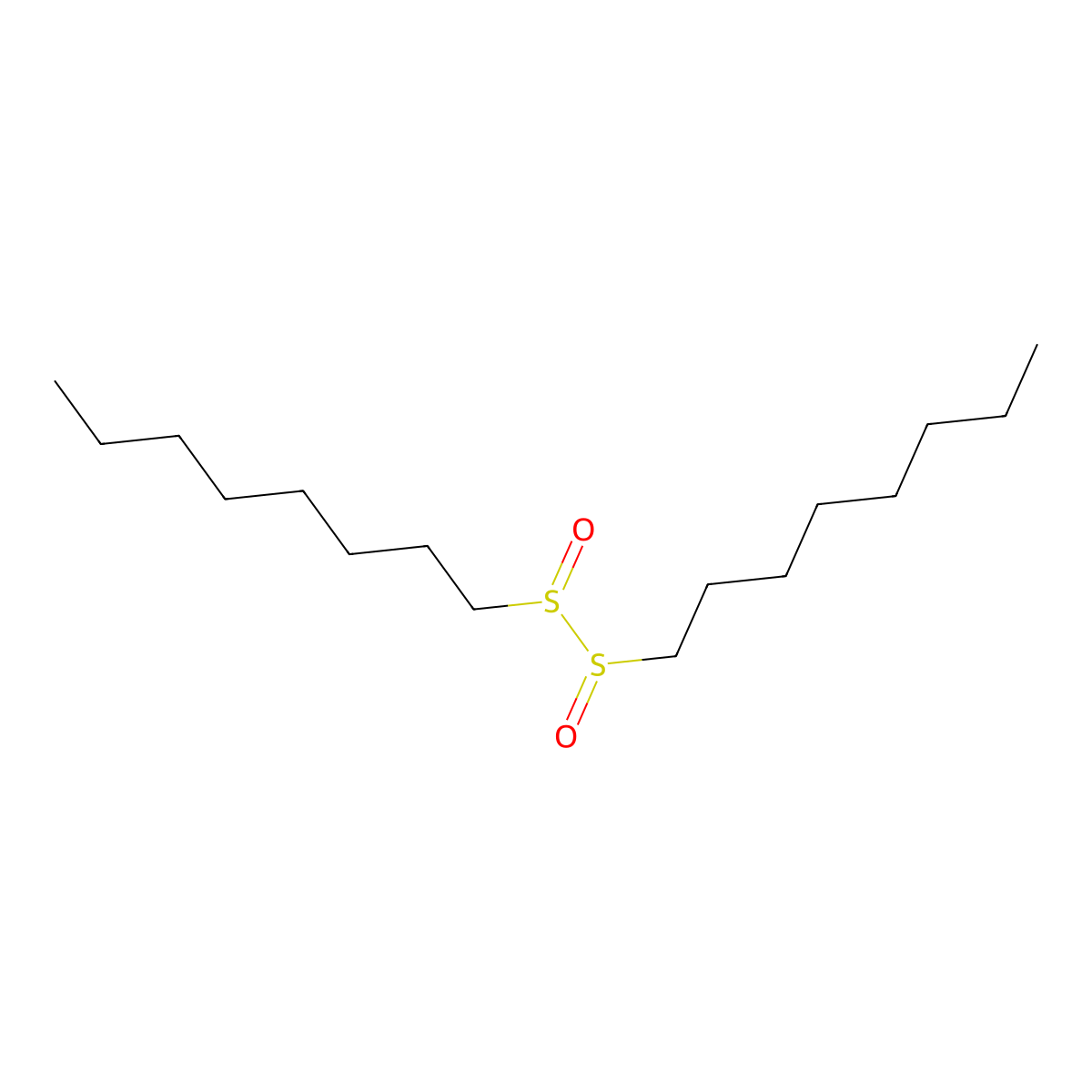 Disulfoxide, dioctyl molecular structure, CAS 63450-71-5