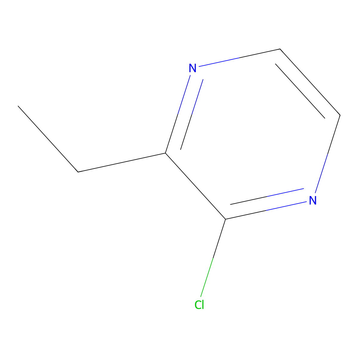 Pyrazine, 2-chloro-3-ethyl- molecular structure, CAS 63450-95-3