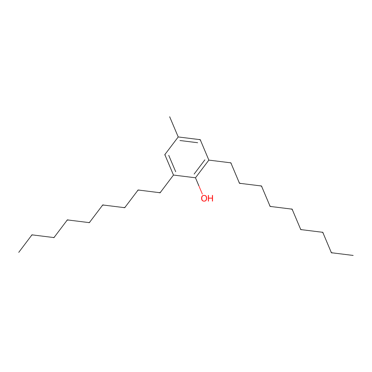 2,6-Dinonyl-p-cresol molecular structure, CAS 63451-44-5