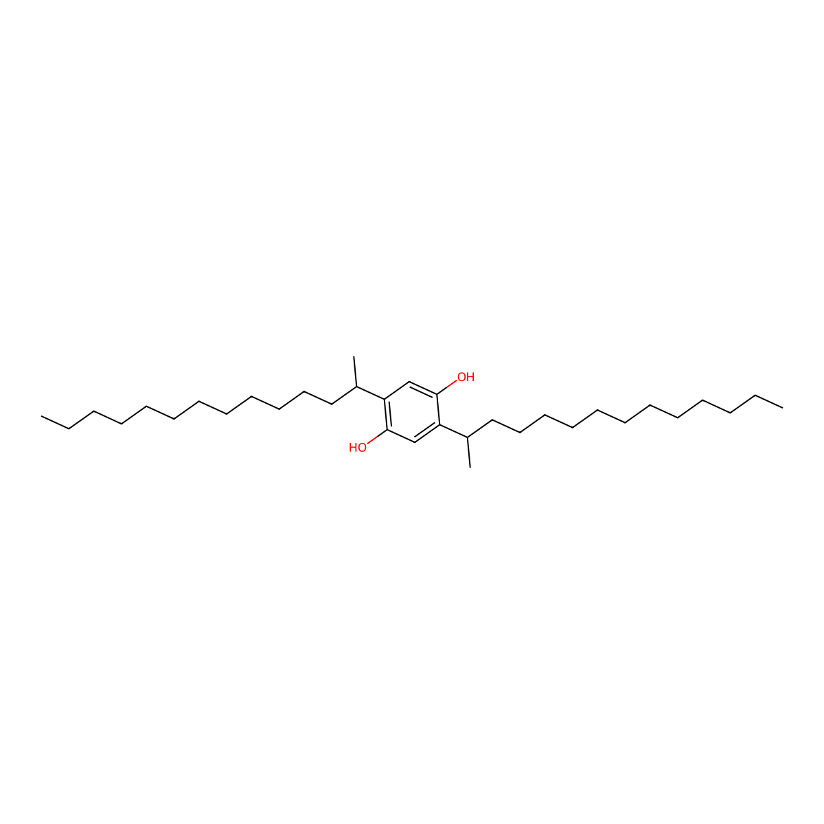 1,4-Benzenediol, bis(1-methyltridecyl)- molecular structure, CAS 63451-52-5