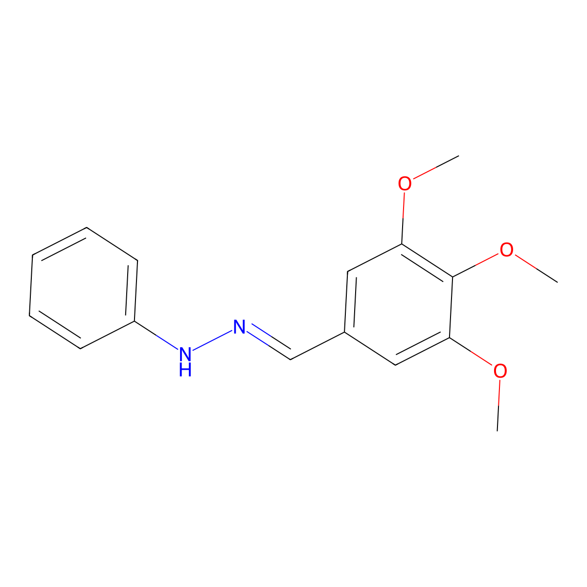 N-[(3,4,5-trimethoxyphenyl)methylideneamino]aniline molecular structure, CAS 63452-43-7