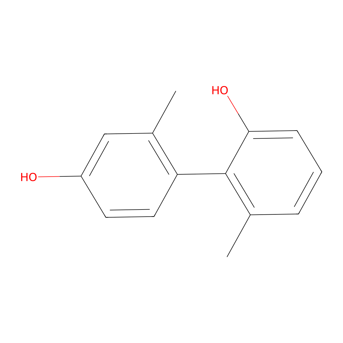2',6-Dimethyl[1,1'-biphenyl]-2,4'-diol molecular structure, CAS 63452-68-6