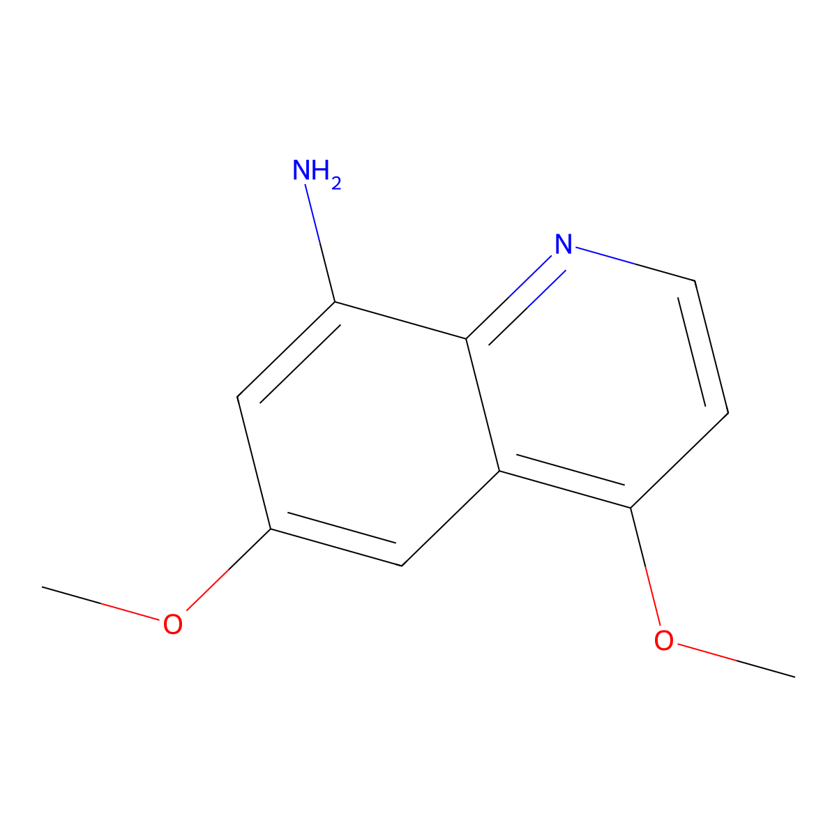 4,6-Dimethoxyquinolin-8-amine molecular structure, CAS 63456-97-3