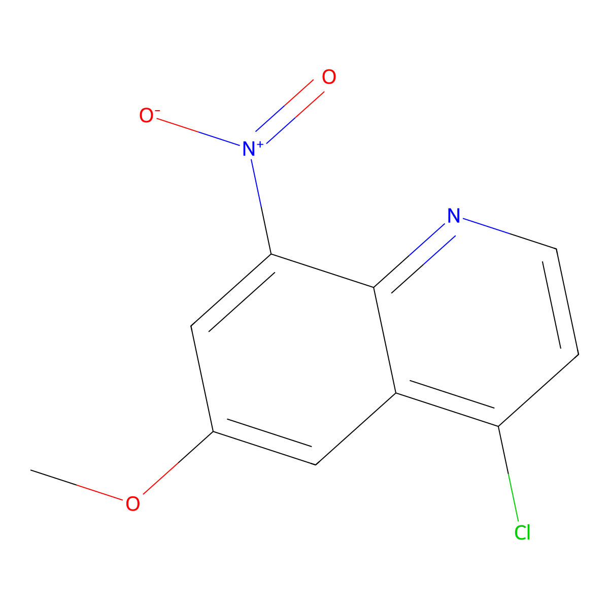 4-Chloro-6-methoxy-8-nitroquinoline molecular structure, CAS 63457-03-4