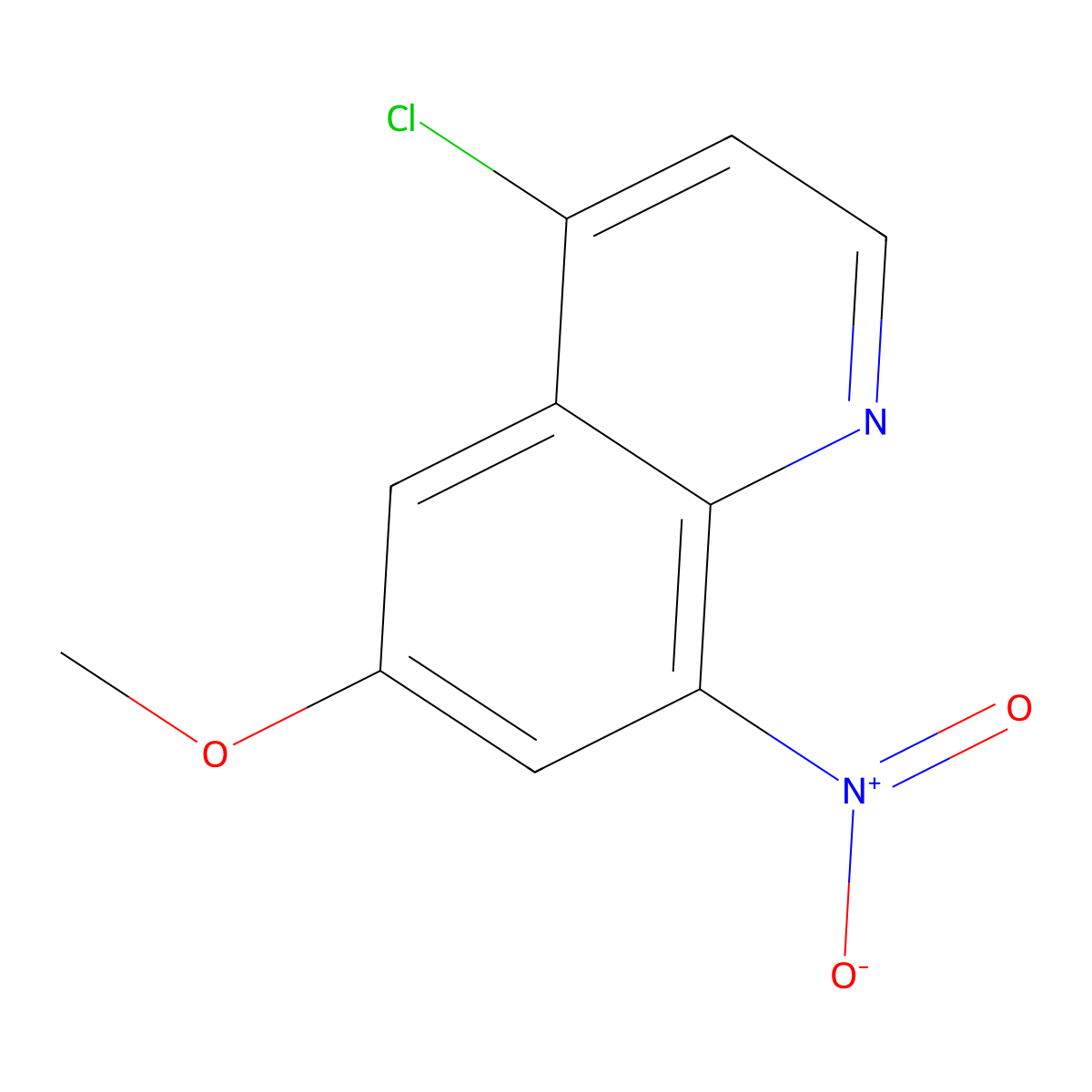 4-Chloro-6-methoxy-8-nitroquinoline molecular structure, CAS 63457-03-4