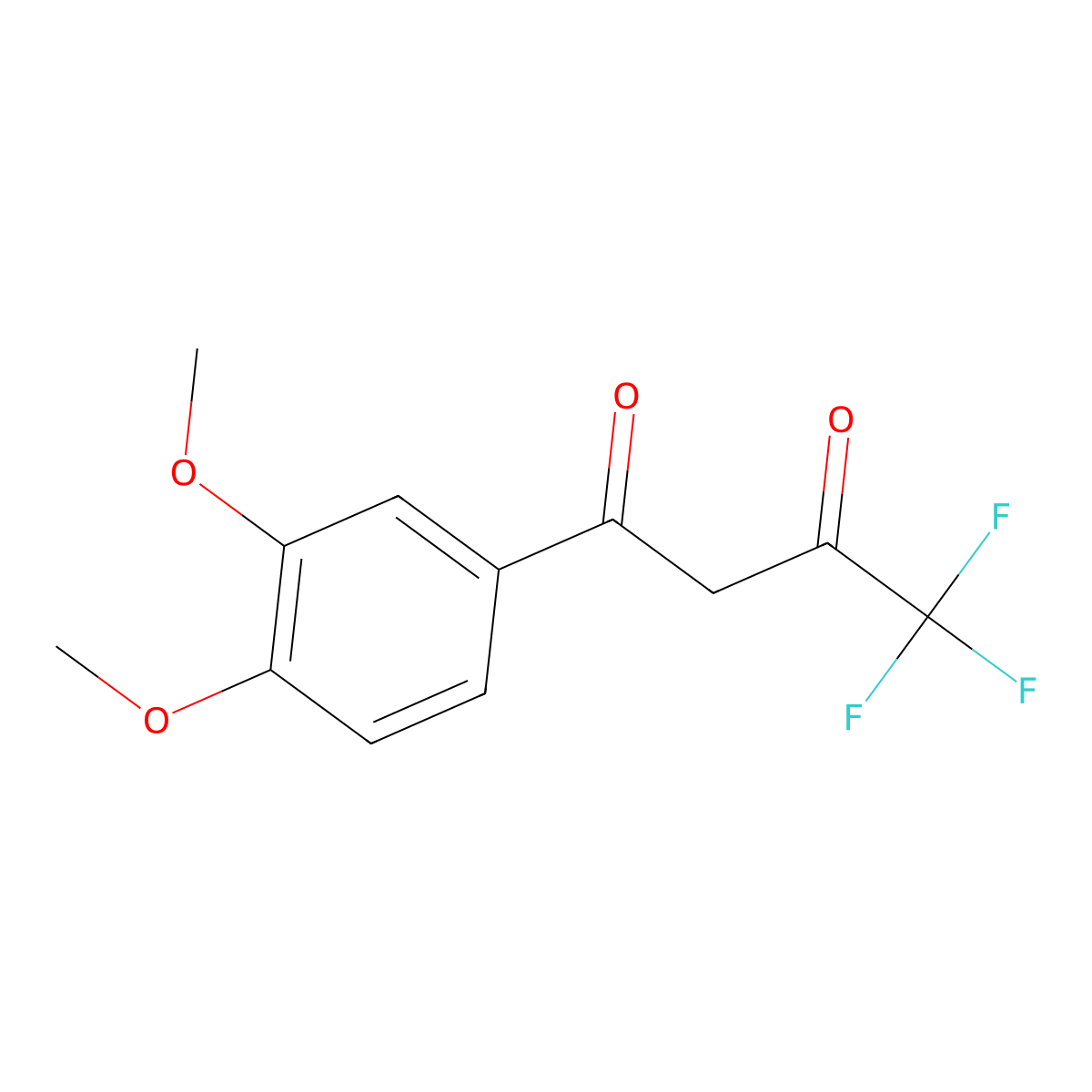 1-(3,4-Dimethoxyphenyl)-4,4,4-trifluorobutane-1,3-dione molecular structure, CAS 63458-98-0