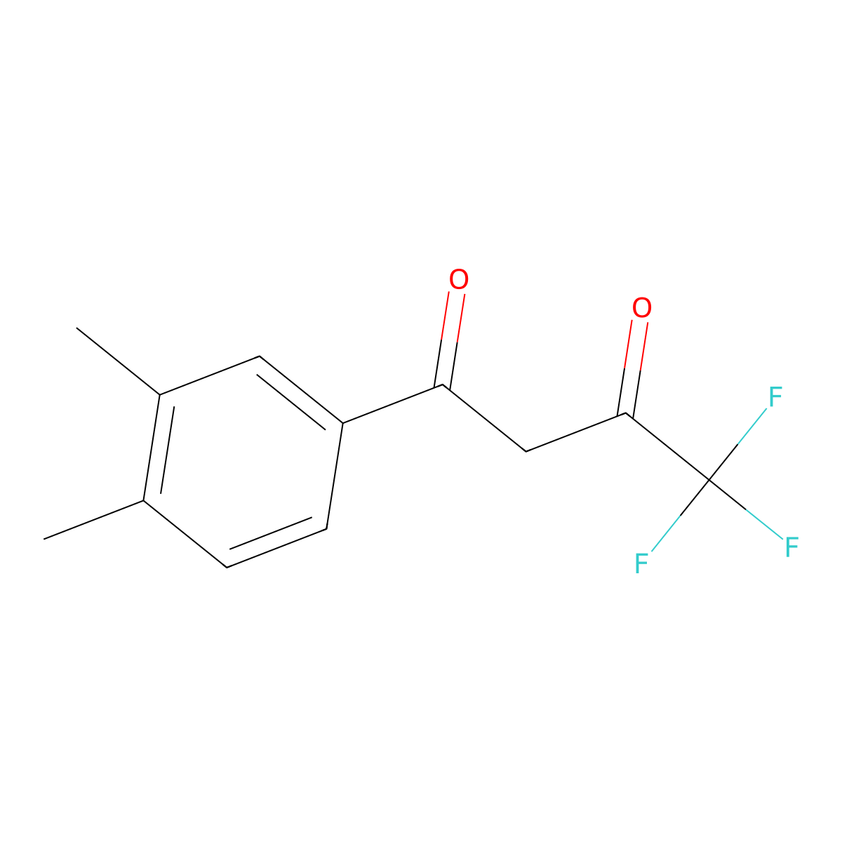 1-(3,4-Dimethylphenyl)-4,4,4-trifluorobutane-1,3-dione molecular structure, CAS 63458-99-1