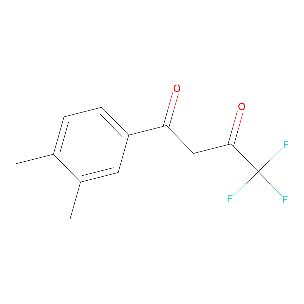 1-(3,4-Dimethylphenyl)-4,4,4-trifluorobutane-1,3-dione molecular structure, CAS 63458-99-1