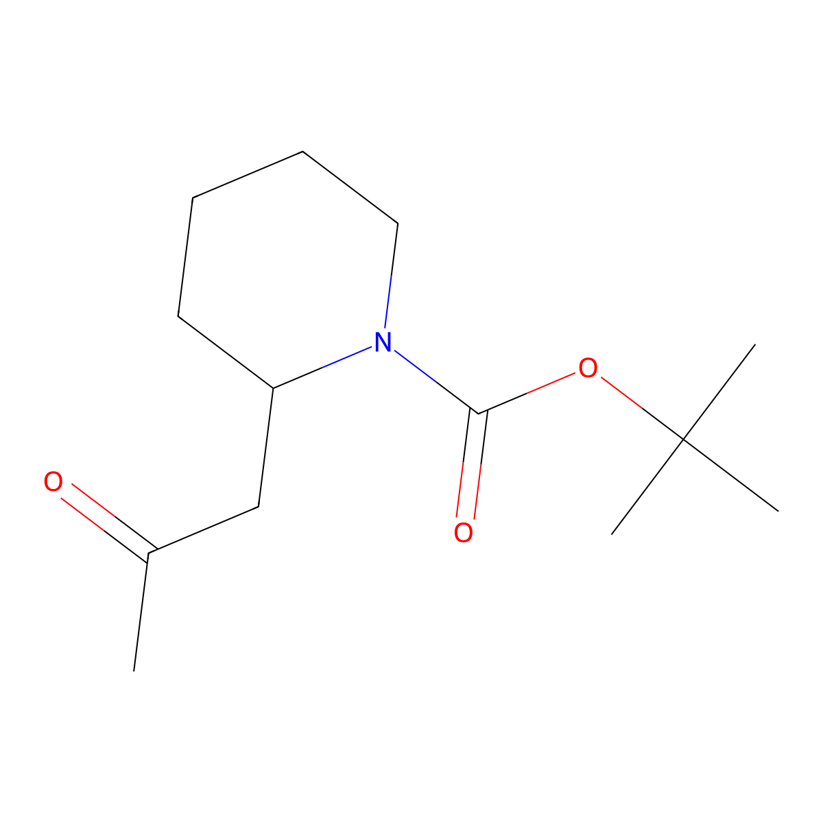 tert-Butyl 2-(2-oxopropyl)piperidine-1-carboxylate molecular structure, CAS 63459-12-1