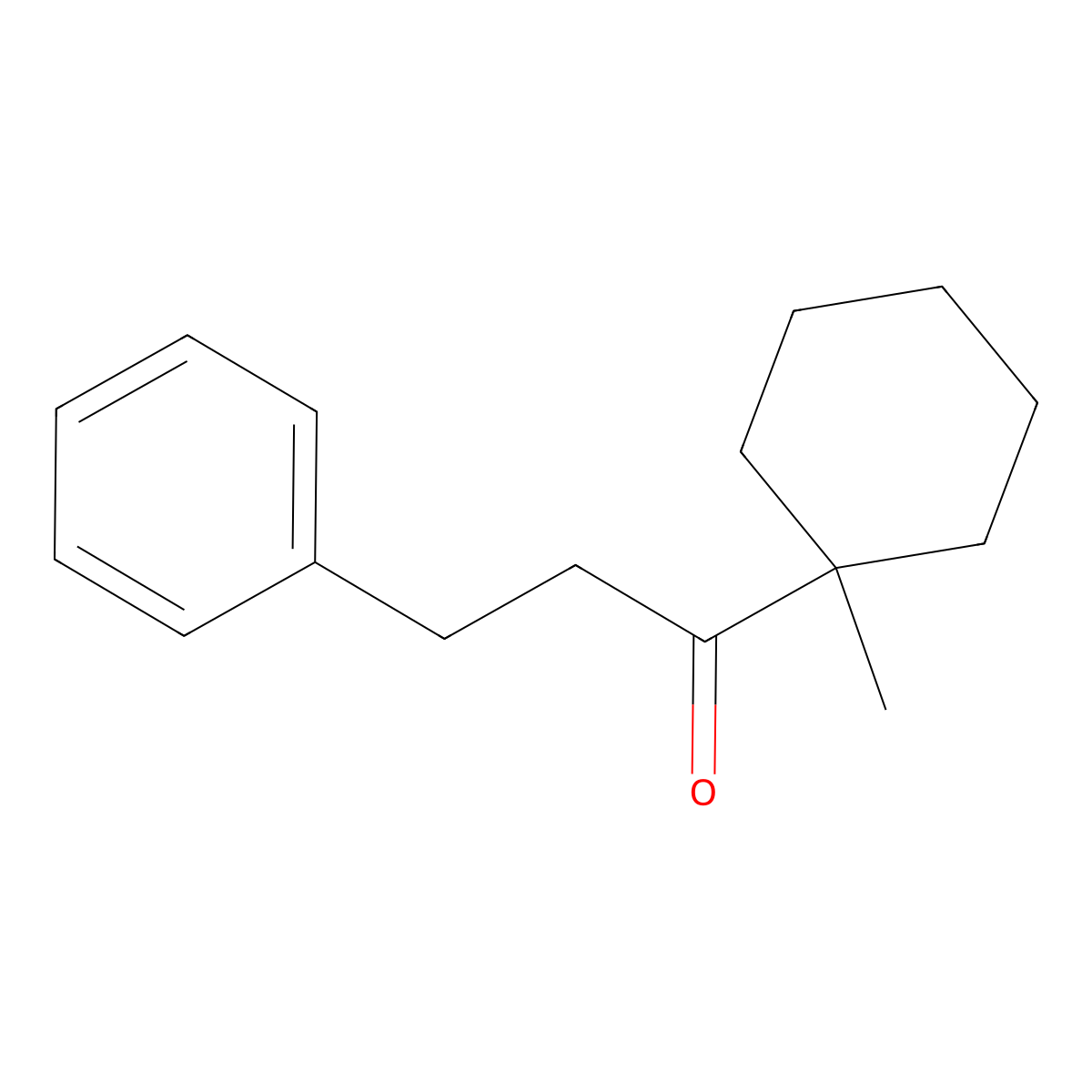 1-(1-Methylcyclohexyl)-3-phenylpropan-1-one molecular structure, CAS 634592-46-4