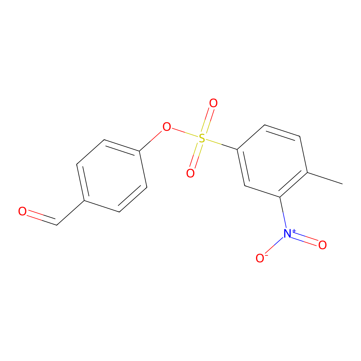 4-Formylphenyl 4-methyl-3-nitrobenzenesulfonate molecular structure, CAS 634592-98-6